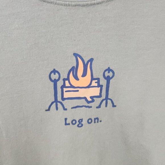 Life Is Good Vintage Log On Graphic Long Sleeve T-Shirt Men Size XL - Picture 5 of 8